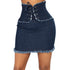 Jeans Lace Up Skirt Women's High Waist Bodycon - menochic